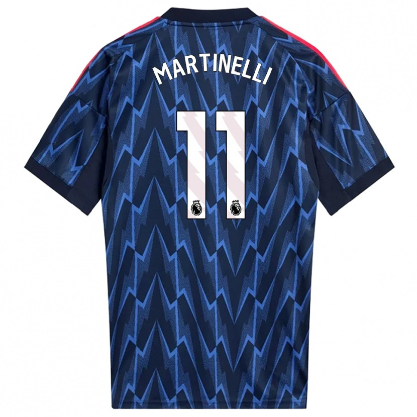 Danxen Damen Gabriel Martinelli #11 Marine Rot Auswärtstrikot Trikot 2025/26 T-Shirt