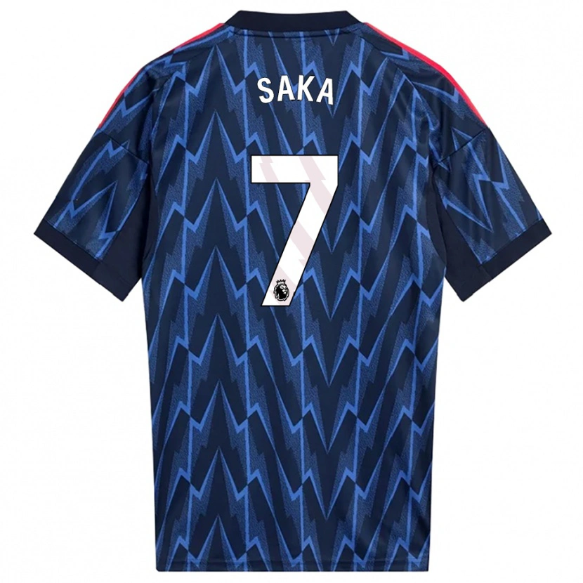 Danxen Damen Bukayo Saka #7 Marine Rot Auswärtstrikot Trikot 2025/26 T-Shirt
