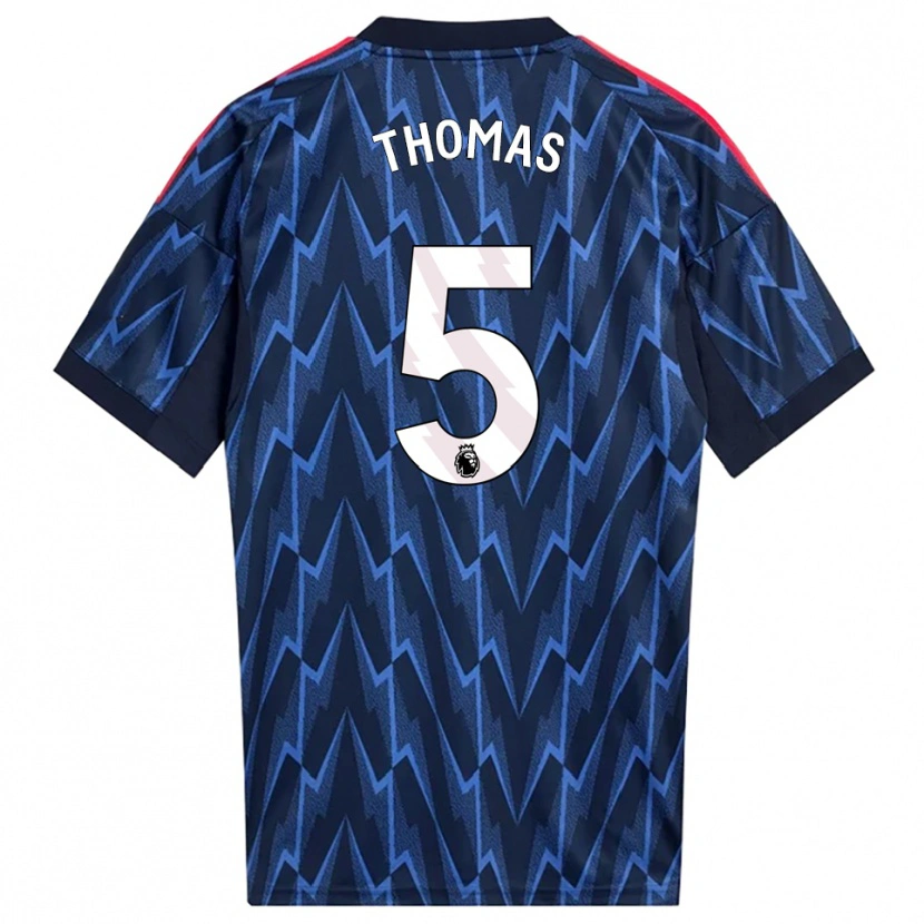 Danxen Damen Thomas Partey #5 Marine Rot Auswärtstrikot Trikot 2025/26 T-Shirt