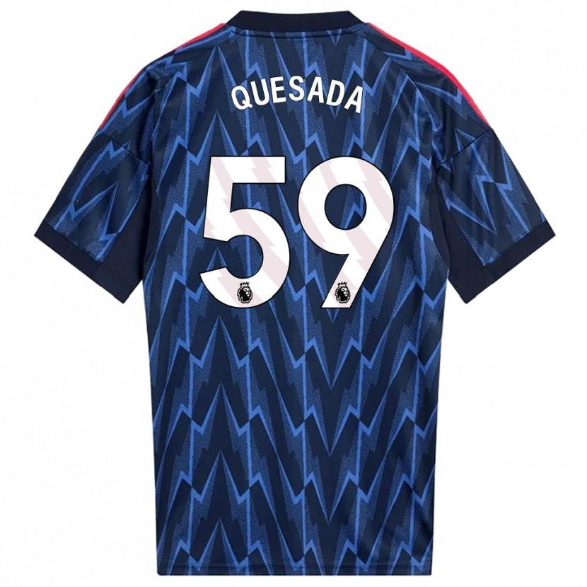 Danxen Damen Elián Quesada #59 Marine Rot Auswärtstrikot Trikot 2025/26 T-Shirt