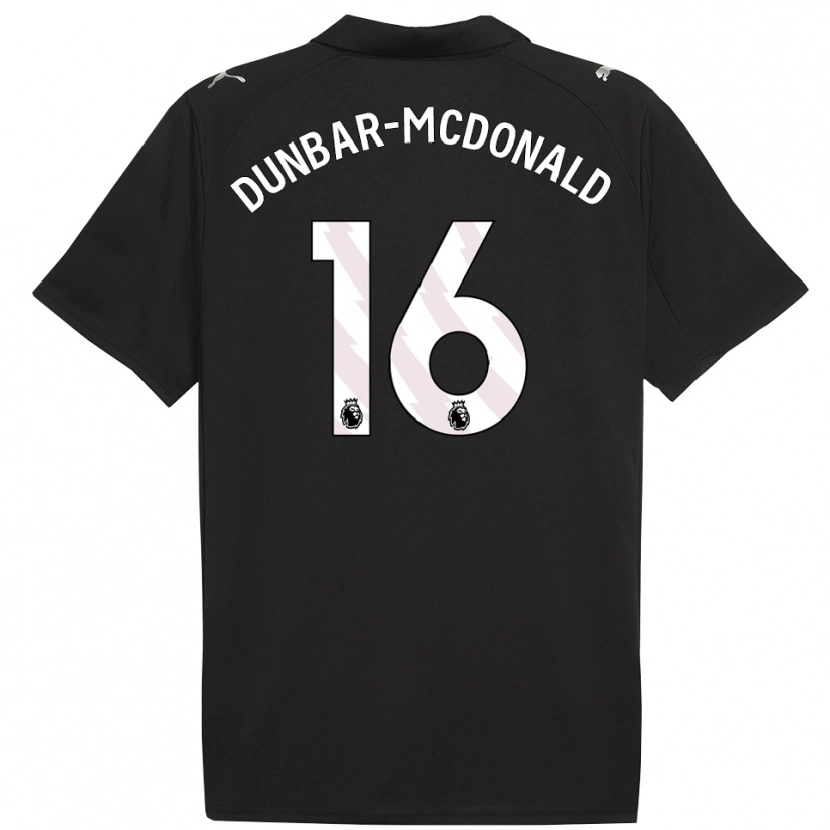 Danxen Damen Christian Dunbar-Mcdonald #16 Schwarz Weiß Auswärtstrikot Trikot 2025/26 T-Shirt