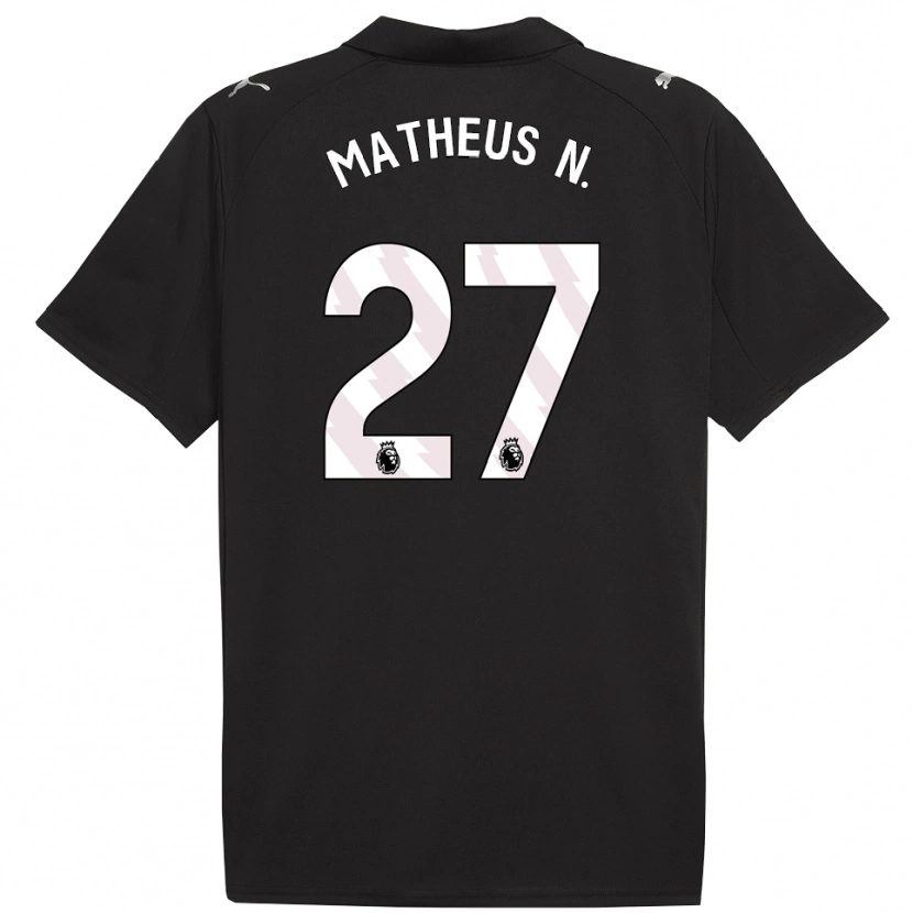 Danxen Damen Matheus Nunes #27 Schwarz Weiß Auswärtstrikot Trikot 2025/26 T-Shirt