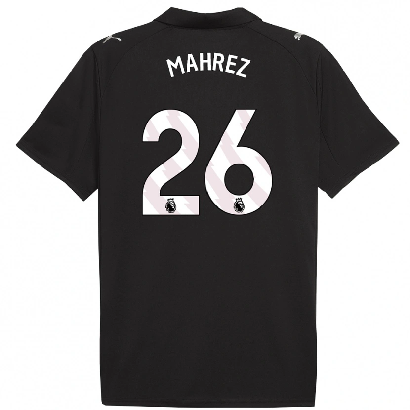 Danxen Damen Riyad Mahrez #26 Schwarz Weiß Auswärtstrikot Trikot 2025/26 T-Shirt