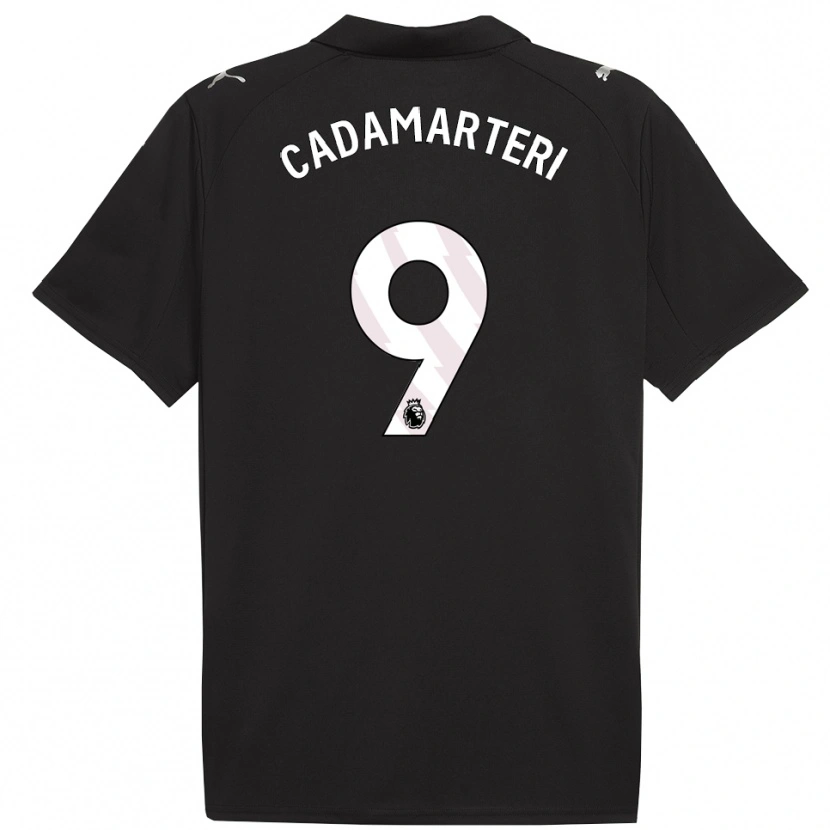 Danxen Damen Caelan Cadamarteri #9 Schwarz Weiß Auswärtstrikot Trikot 2025/26 T-Shirt