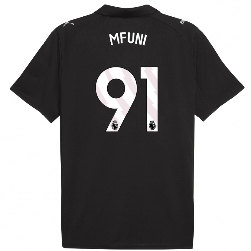 Danxen Damen Stephen Mfuni #91 Schwarz Weiß Auswärtstrikot Trikot 2025/26 T-Shirt