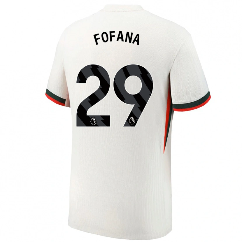 Danxen Damen Wesley Fofana #29 Weiß Grün Auswärtstrikot Trikot 2025/26 T-Shirt