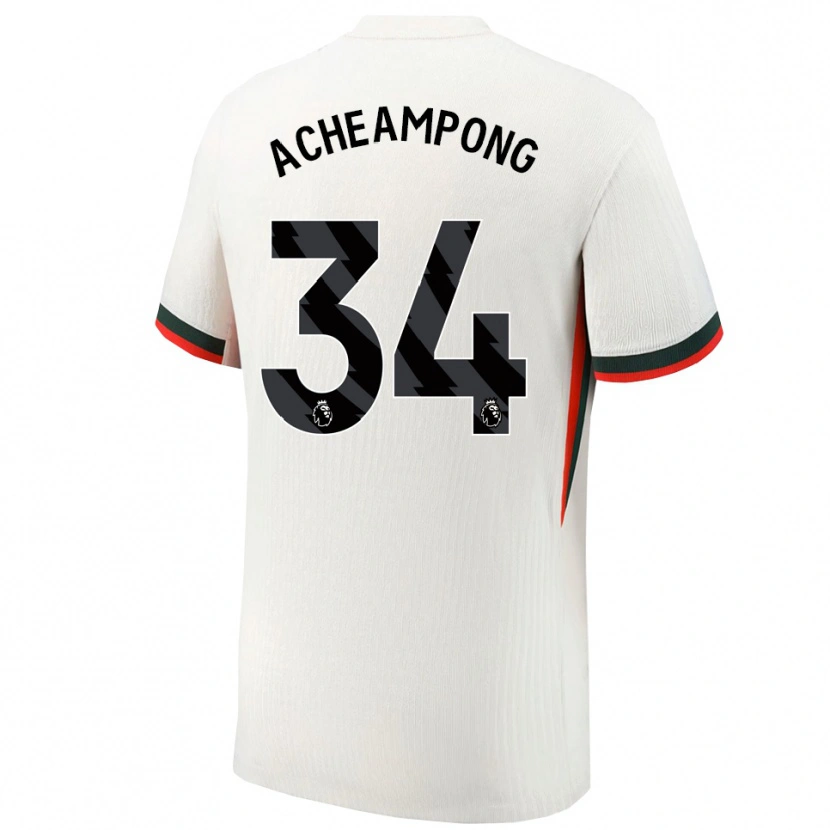 Danxen Damen Josh Acheampong #34 Weiß Grün Auswärtstrikot Trikot 2025/26 T-Shirt
