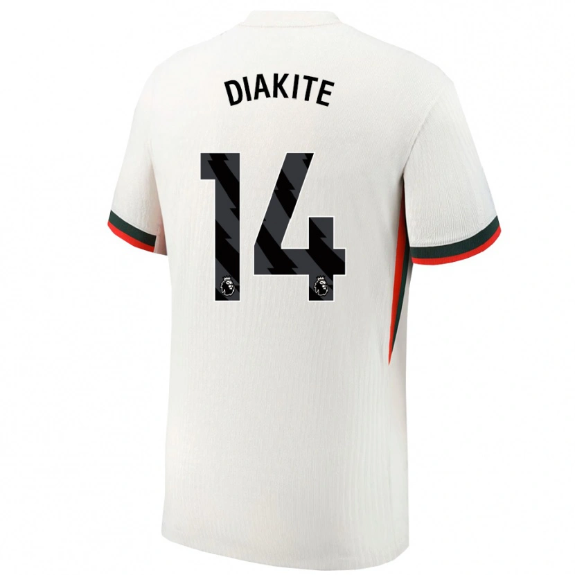 Danxen Damen Calvin Diakite #14 Weiß Grün Auswärtstrikot Trikot 2025/26 T-Shirt