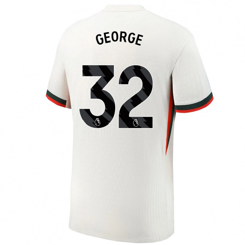 Danxen Damen Tyrique George #32 Weiß Grün Auswärtstrikot Trikot 2025/26 T-Shirt