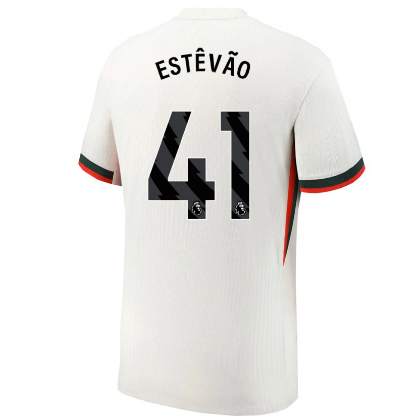 Danxen Damen Estêvão #41 Weiß Grün Auswärtstrikot Trikot 2025/26 T-Shirt