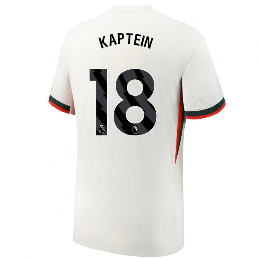 Danxen Damen Wieke Kaptein #18 Weiß Grün Auswärtstrikot Trikot 2025/26 T-Shirt