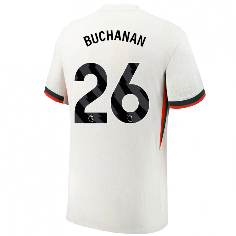 Danxen Damen Kadeisha Buchanan #26 Weiß Grün Auswärtstrikot Trikot 2025/26 T-Shirt