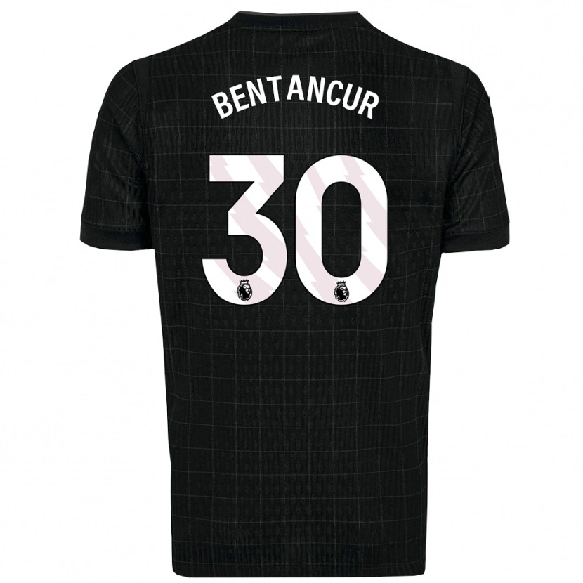 Danxen Damen Rodrigo Bentancur #30 Schwarz Grau Auswärtstrikot Trikot 2025/26 T-Shirt