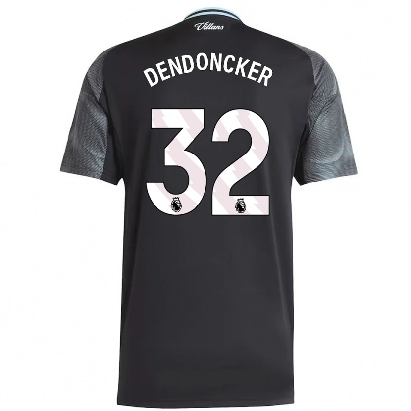 Danxen Damen Leander Dendoncker #32 Schwarz Himmelblau Auswärtstrikot Trikot 2025/26 T-Shirt
