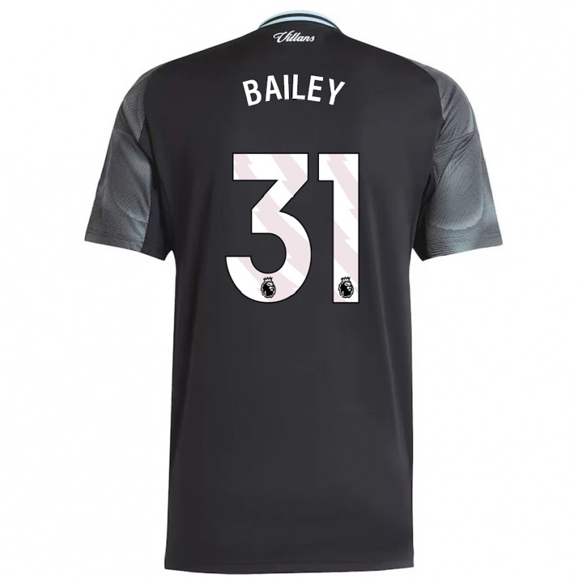 Danxen Damen Leon Bailey #31 Schwarz Himmelblau Auswärtstrikot Trikot 2025/26 T-Shirt