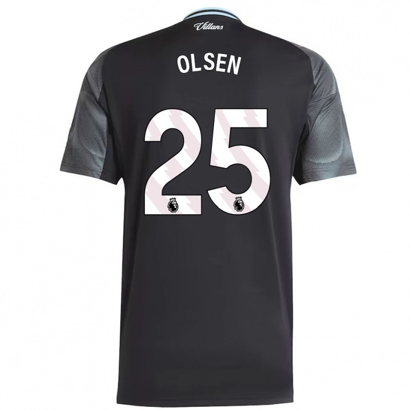 Danxen Damen Robin Olsen #25 Schwarz Himmelblau Auswärtstrikot Trikot 2025/26 T-Shirt