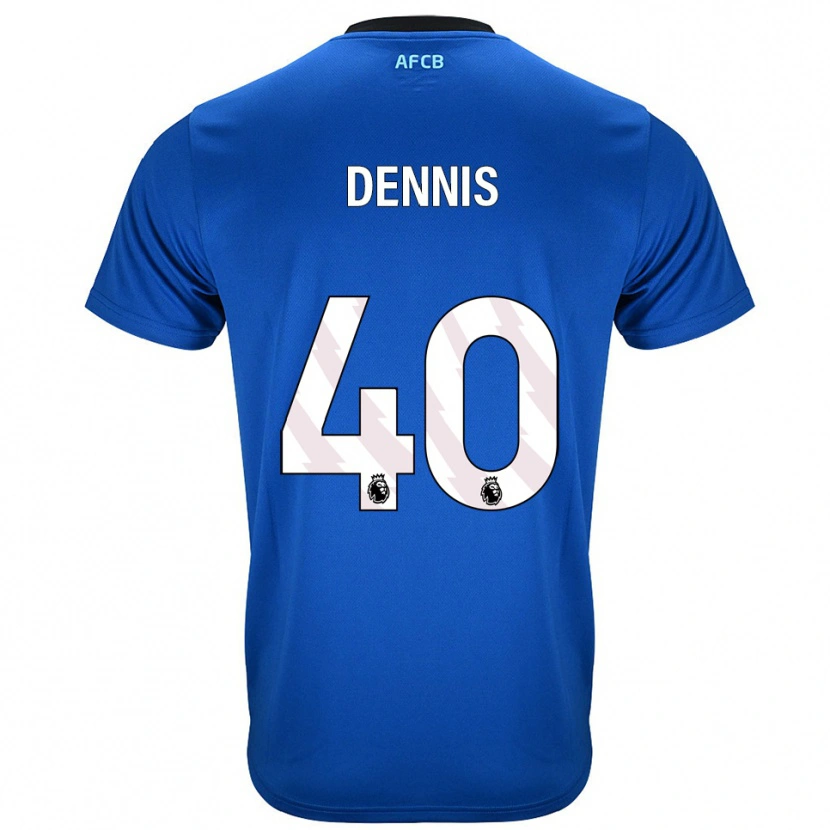 Danxen Damen Will Dennis #40 Blau Schwarz Auswärtstrikot Trikot 2025/26 T-Shirt