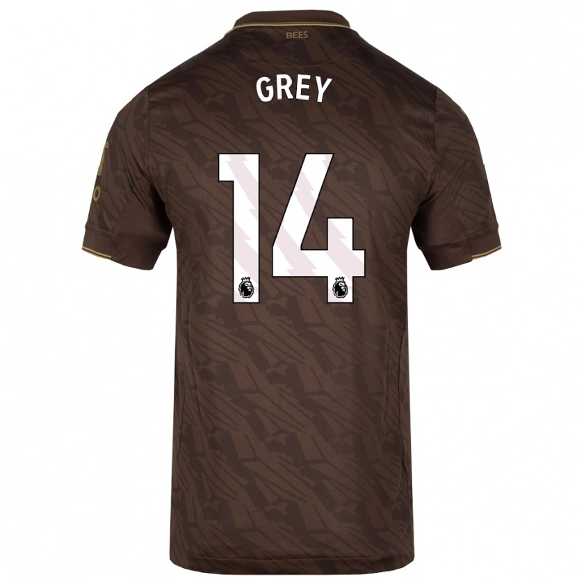 Danxen Damen Andre Grey #14 Braun Gold Auswärtstrikot Trikot 2025/26 T-Shirt