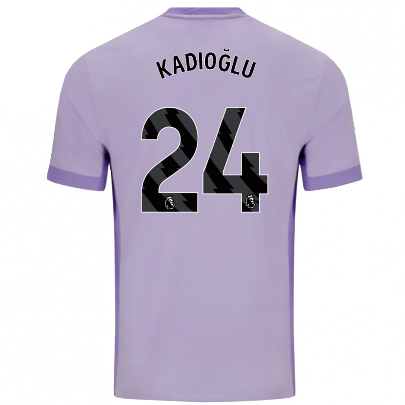 Danxen Damen Ferdi Kadıoğlu #24 Taro Lila Weiß Auswärtstrikot Trikot 2025/26 T-Shirt