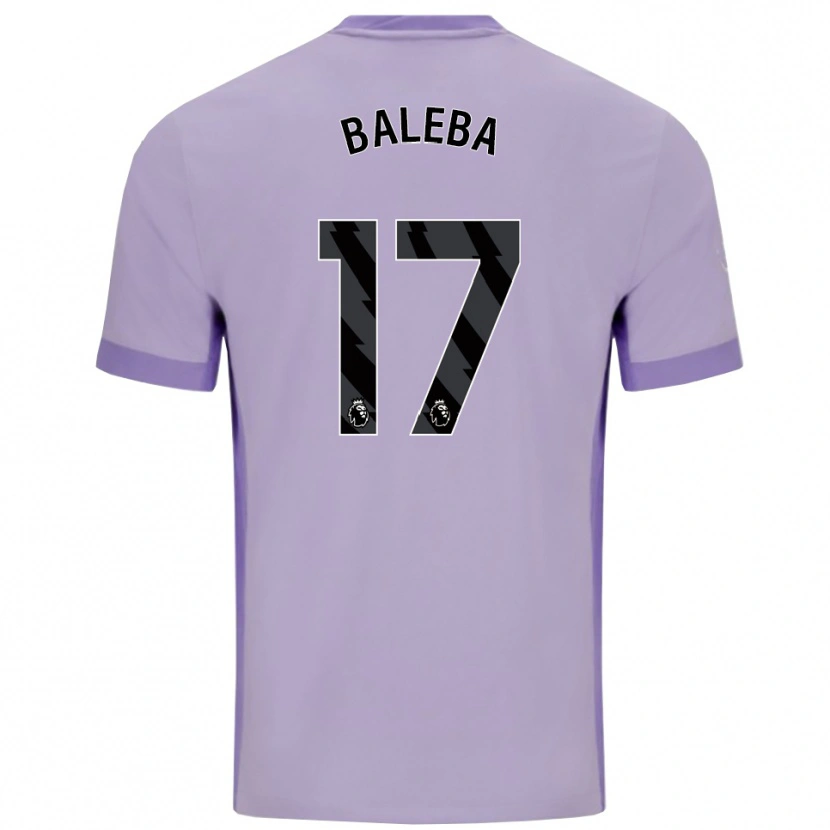 Danxen Damen Carlos Baleba #17 Taro Lila Weiß Auswärtstrikot Trikot 2025/26 T-Shirt