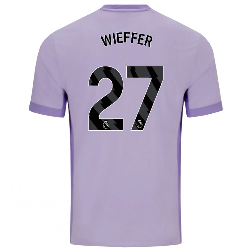 Danxen Damen Mats Wieffer #27 Taro Lila Weiß Auswärtstrikot Trikot 2025/26 T-Shirt