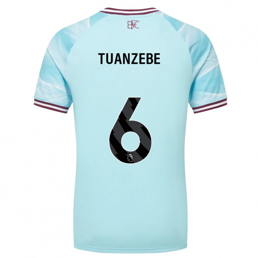 Danxen Damen Axel Tuanzebe #6 Himmelblau Burgunderrot Auswärtstrikot Trikot 2025/26 T-Shirt