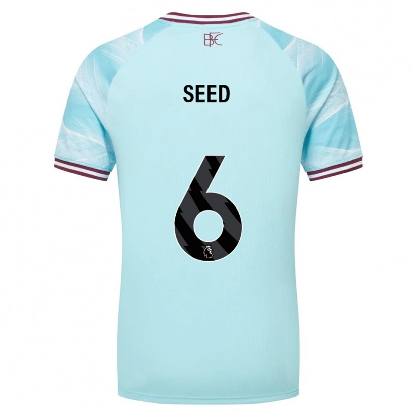 Danxen Damen Helen Seed #6 Himmelblau Burgunderrot Auswärtstrikot Trikot 2025/26 T-Shirt