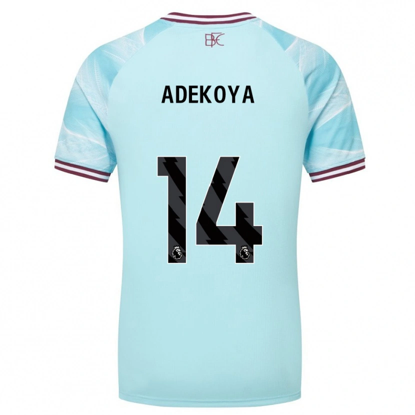 Danxen Damen Noah Adekoya #14 Himmelblau Burgunderrot Auswärtstrikot Trikot 2025/26 T-Shirt