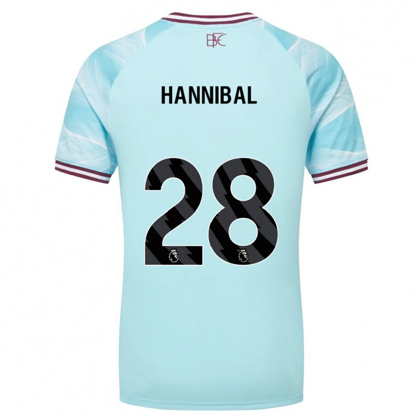 Danxen Damen Hannibal #28 Himmelblau Burgunderrot Auswärtstrikot Trikot 2025/26 T-Shirt