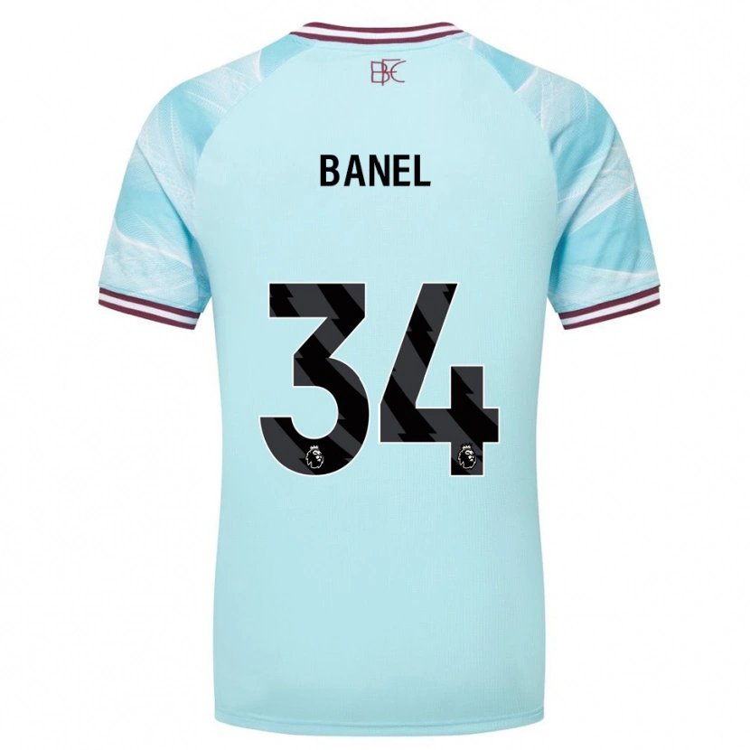 Danxen Damen Jaydon Banel #34 Himmelblau Burgunderrot Auswärtstrikot Trikot 2025/26 T-Shirt