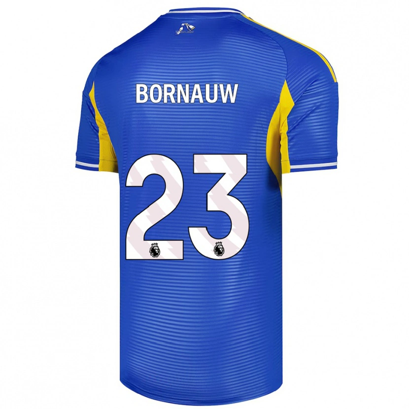 Danxen Damen Sebastiaan Bornauw #23 Blau Gelb Auswärtstrikot Trikot 2025/26 T-Shirt