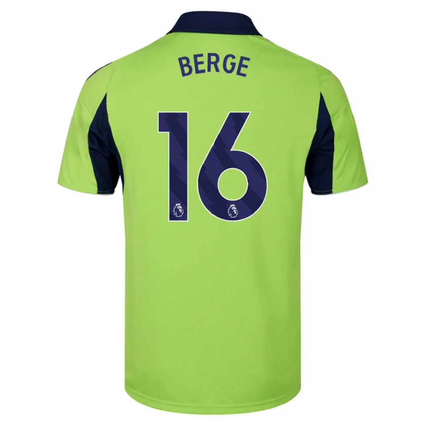 Danxen Damen Sander Berge #16 Grün Marineblau Weiß Auswärtstrikot Trikot 2025/26 T-Shirt