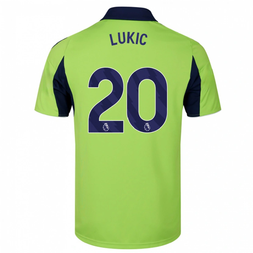 Danxen Damen Saša Lukić #20 Grün Marineblau Weiß Auswärtstrikot Trikot 2025/26 T-Shirt
