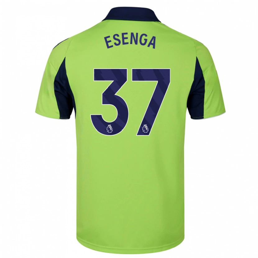 Danxen Damen Jonathan Esenga #37 Grün Marineblau Weiß Auswärtstrikot Trikot 2025/26 T-Shirt