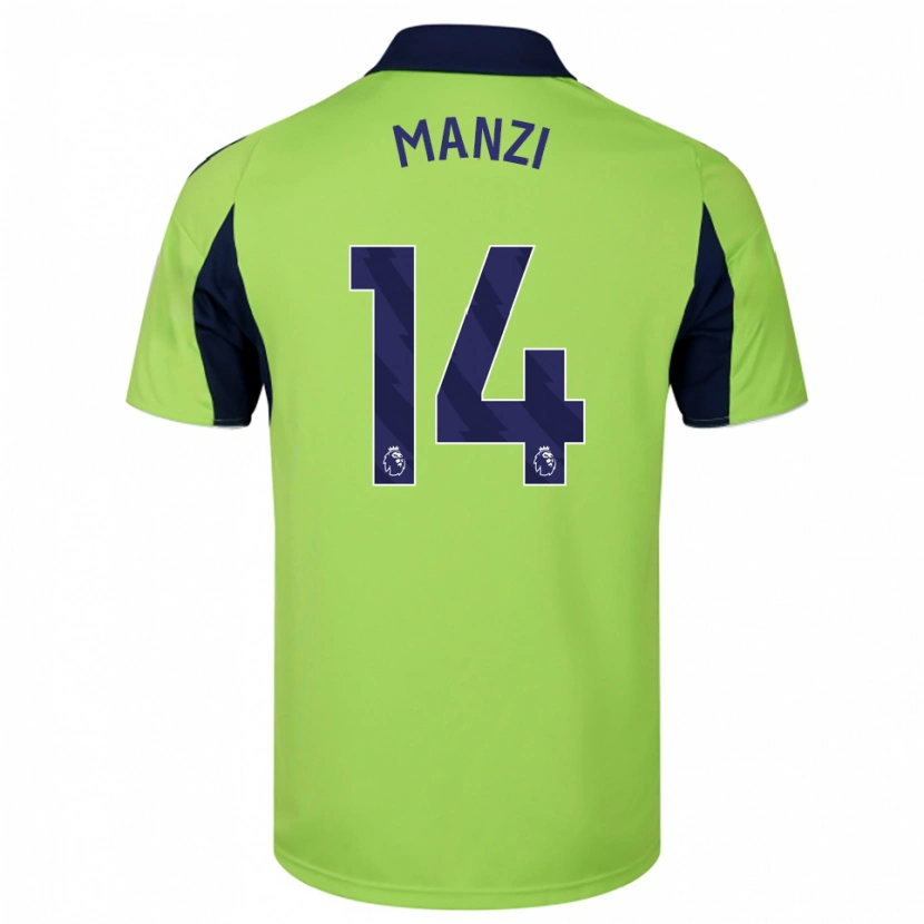 Danxen Damen Sophie Manzi #14 Grün Marineblau Weiß Auswärtstrikot Trikot 2025/26 T-Shirt