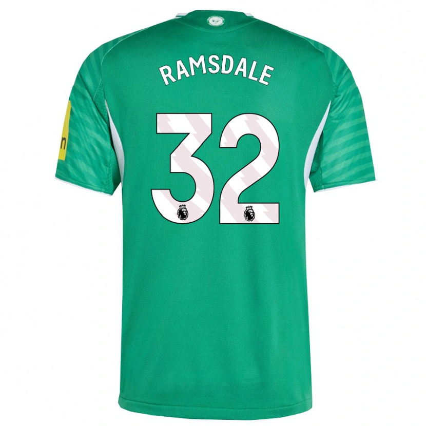 Danxen Damen Aaron Ramsdale #32 Grün Weiß Auswärtstrikot Trikot 2025/26 T-Shirt