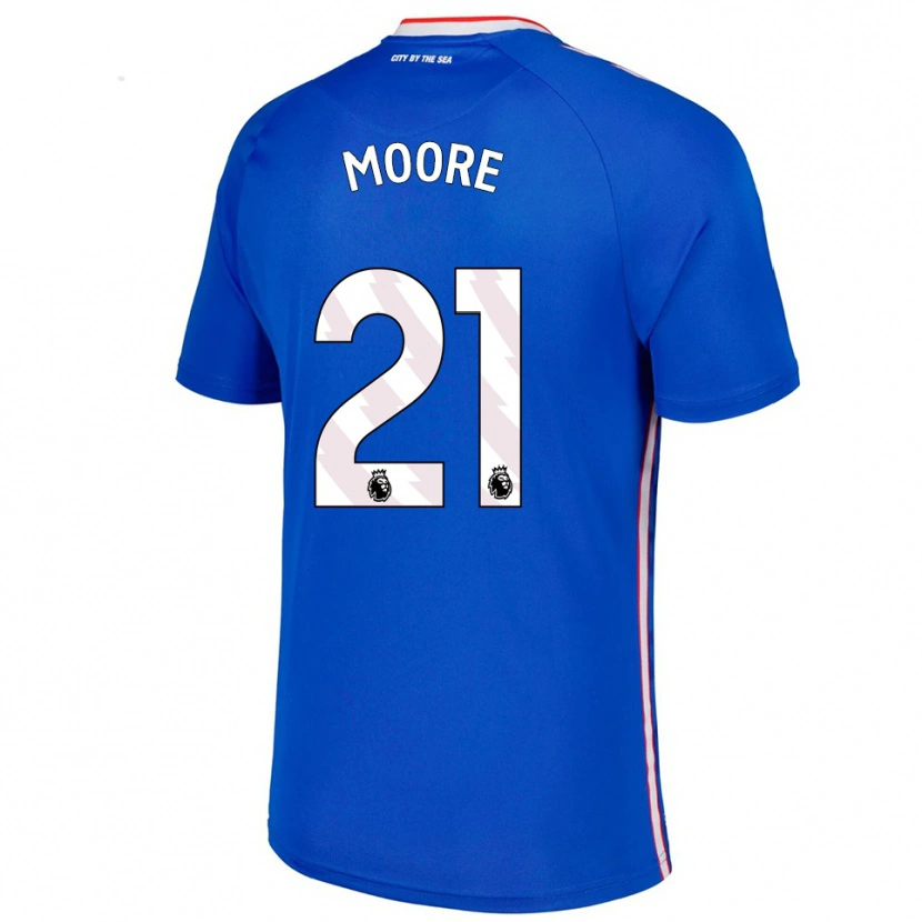 Danxen Damen Simon Moore #21 Blau Weiß Auswärtstrikot Trikot 2025/26 T-Shirt