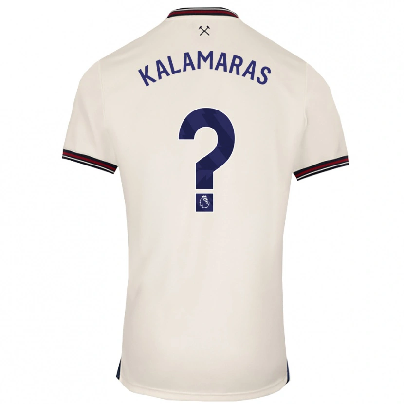 Danxen Damen Pablo Kalamaras #0 Creme Weiß Auswärtstrikot Trikot 2025/26 T-Shirt