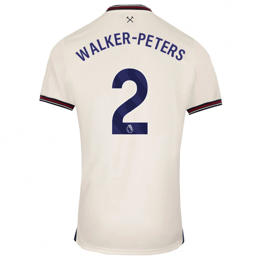 Danxen Damen Kyle Walker-Peters #2 Creme Weiß Auswärtstrikot Trikot 2025/26 T-Shirt