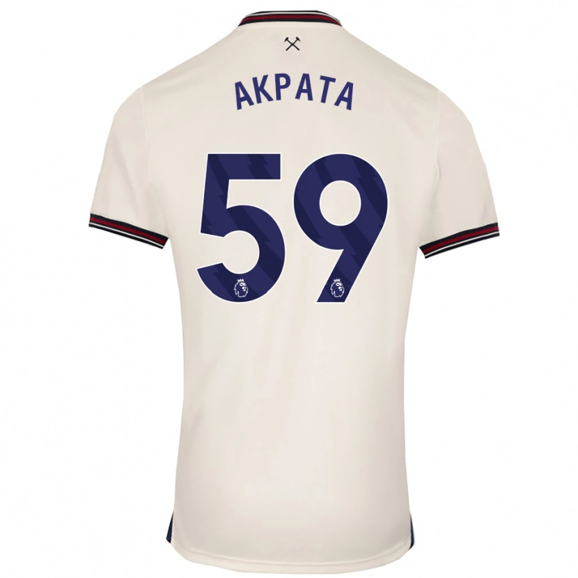 Danxen Damen Tyron Akpata #59 Creme Weiß Auswärtstrikot Trikot 2025/26 T-Shirt