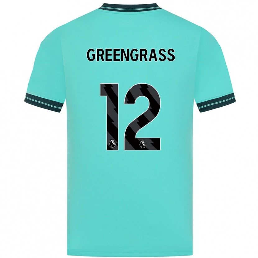 Danxen Damen Charlotte Greengrass #12 Himmelblau Grün Auswärtstrikot Trikot 2025/26 T-Shirt