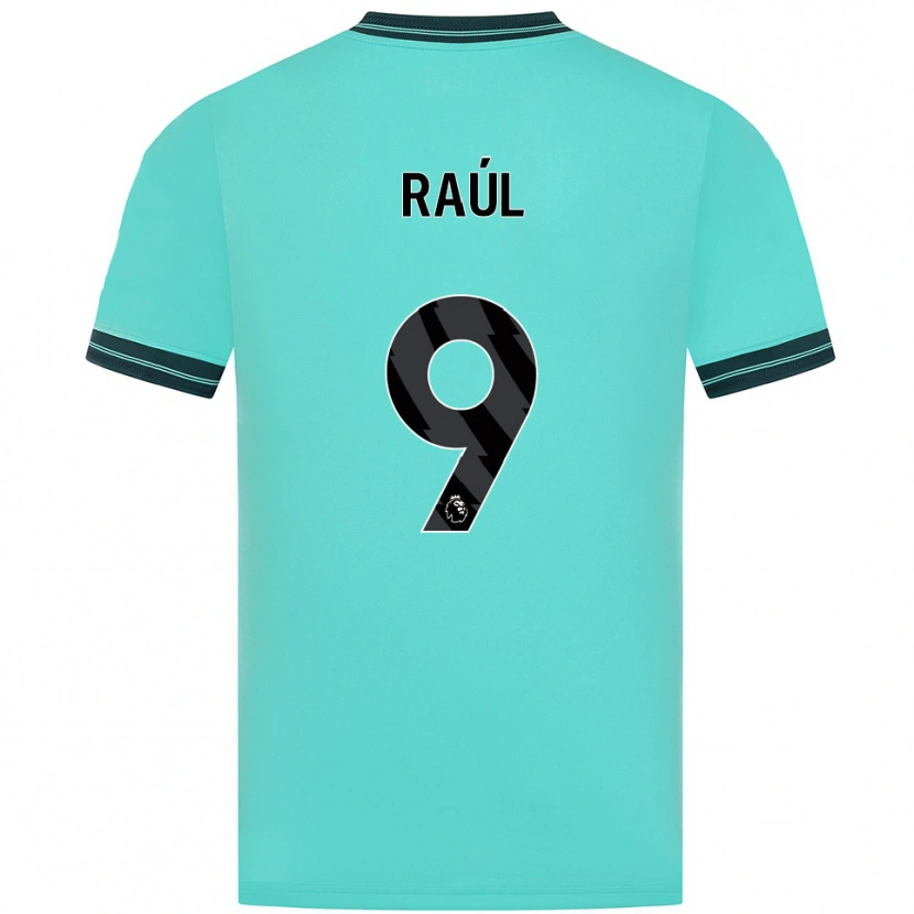 Danxen Damen Raul Jimenez #9 Himmelblau Grün Auswärtstrikot Trikot 2025/26 T-Shirt