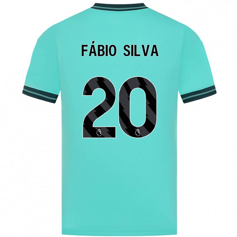 Danxen Damen Fábio Silva #20 Himmelblau Grün Auswärtstrikot Trikot 2025/26 T-Shirt