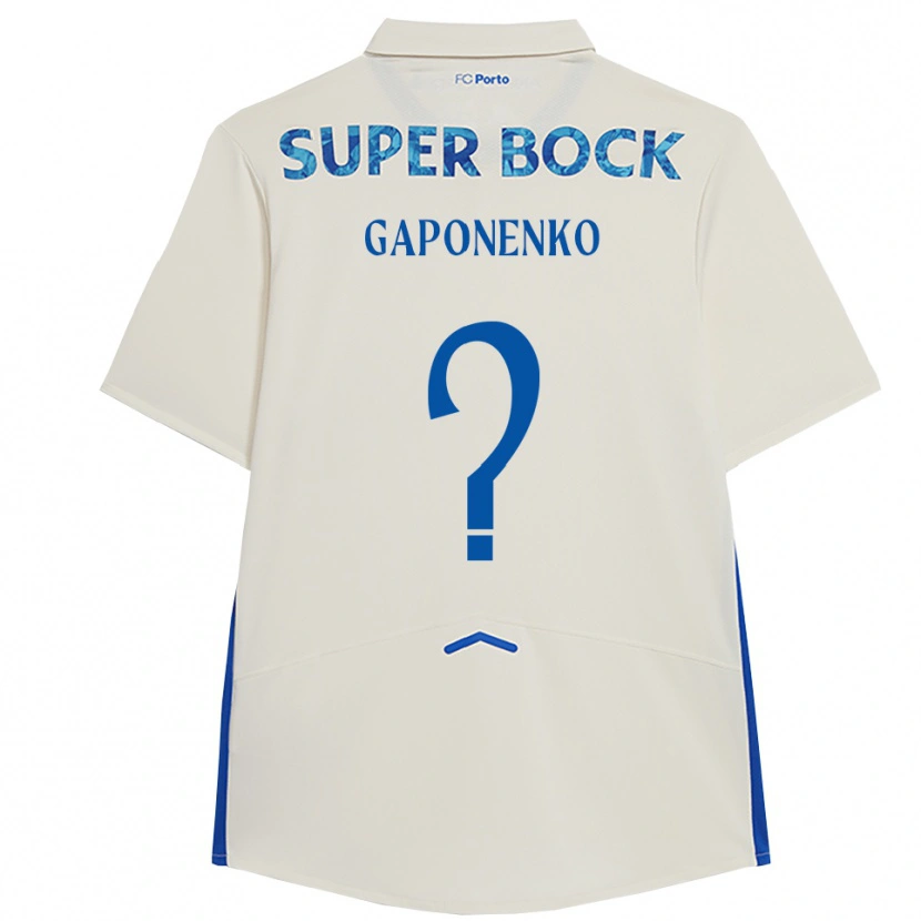 Danxen Damen Artem Gaponenko #0 Weiß Blau Ausweichtrikot Trikot 2025/26 T-Shirt