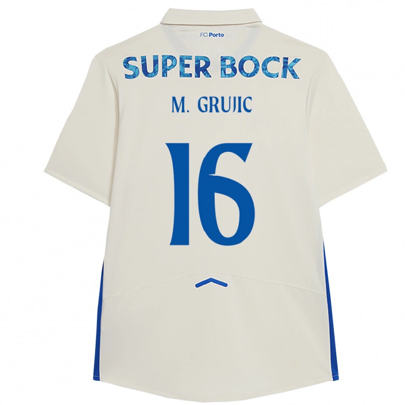 Danxen Damen Marko Grujić #16 Weiß Blau Ausweichtrikot Trikot 2025/26 T-Shirt
