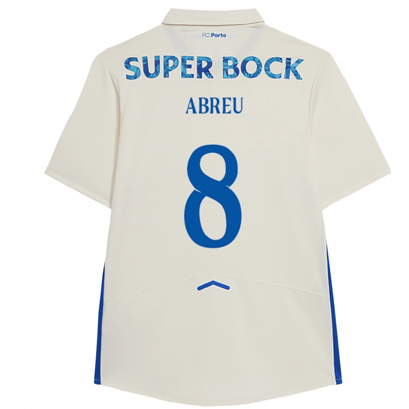 Danxen Damen João Abreu #8 Weiß Blau Ausweichtrikot Trikot 2025/26 T-Shirt