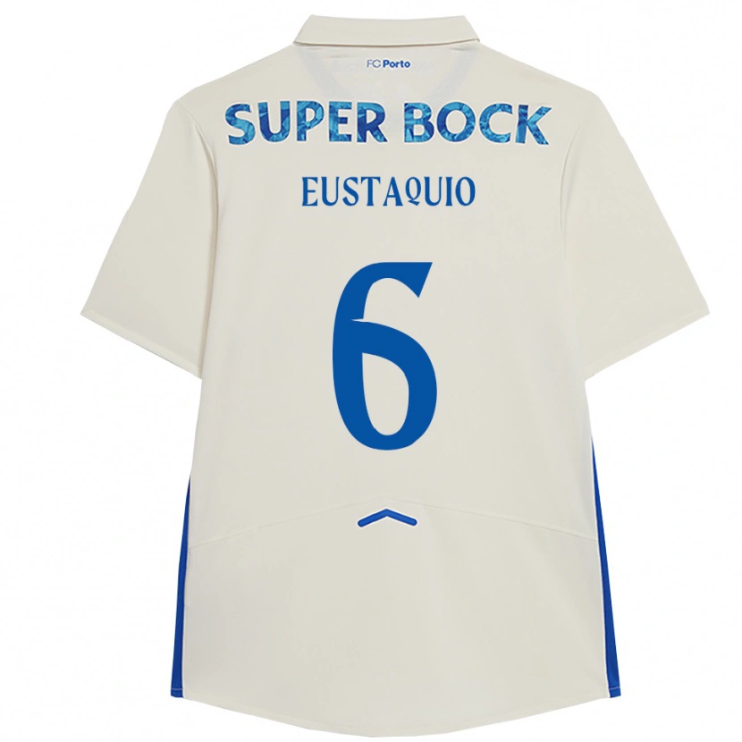 Danxen Damen Stephen Eustaquio #6 Weiß Blau Ausweichtrikot Trikot 2025/26 T-Shirt