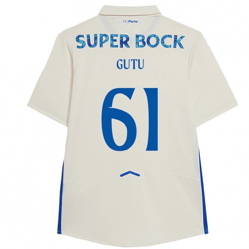 Danxen Damen Denis Gutu #61 Weiß Blau Ausweichtrikot Trikot 2025/26 T-Shirt