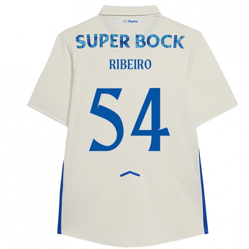Danxen Damen António Ribeiro #54 Weiß Blau Ausweichtrikot Trikot 2025/26 T-Shirt