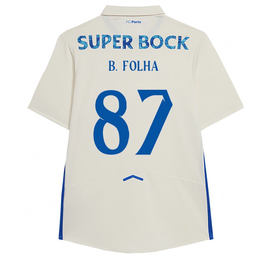 Danxen Damen Bernardo Folha #87 Weiß Blau Ausweichtrikot Trikot 2025/26 T-Shirt
